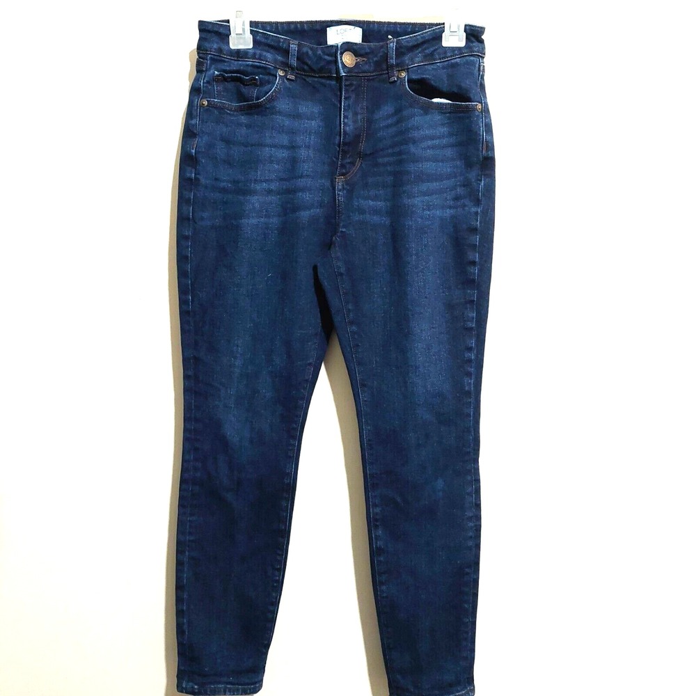 LOFT OUTLET Womens Size 8P Jeans Skinny Leg‎ Dark Wash Stretch Denim Mid Rise